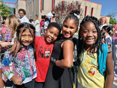students smiling